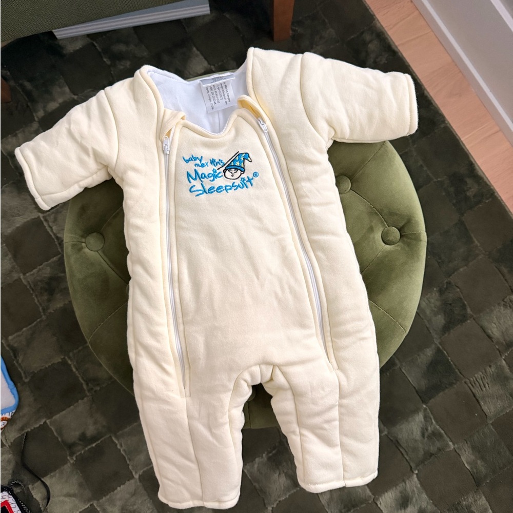 Baby Merlin’s Magic Sleepsuit - Cream 3-6m